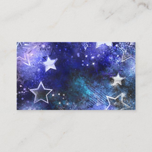 Space Background with Stars Loyalty Card (Front)