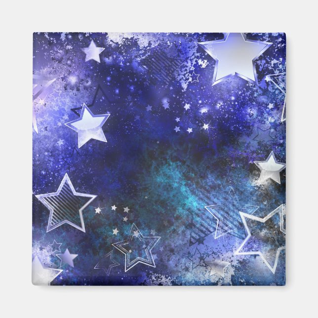 Space Background with Stars Magnet (Front)