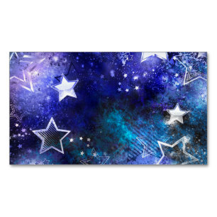 Space Background with Stars Magnetic Business Card