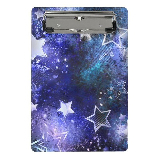 Space Background with Stars Mini Clipboard (Front)