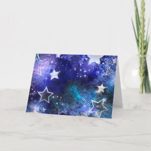 Space Background with Stars Note Card