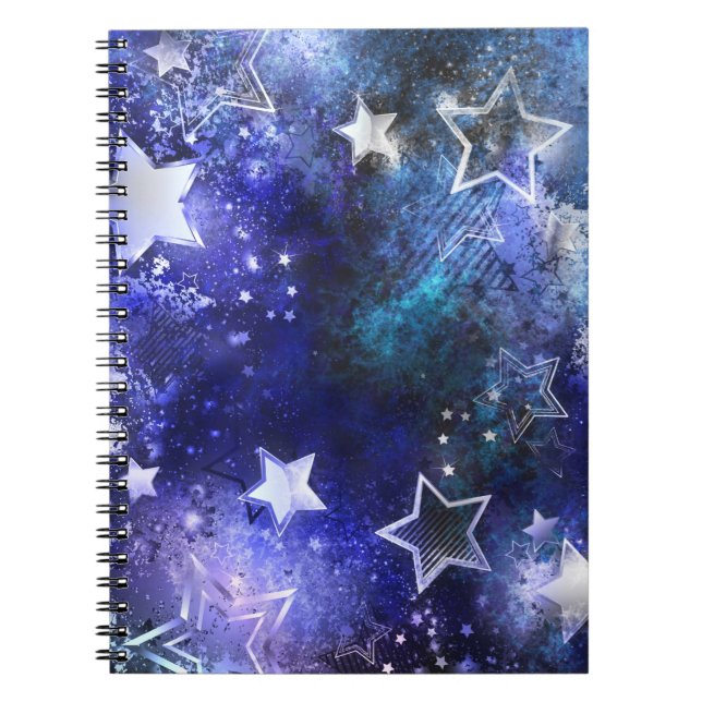 Space Background with Stars Notebook (Front)