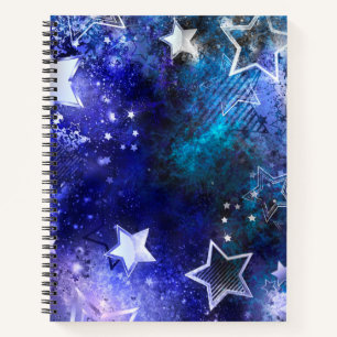 Space Background with Stars Notebook