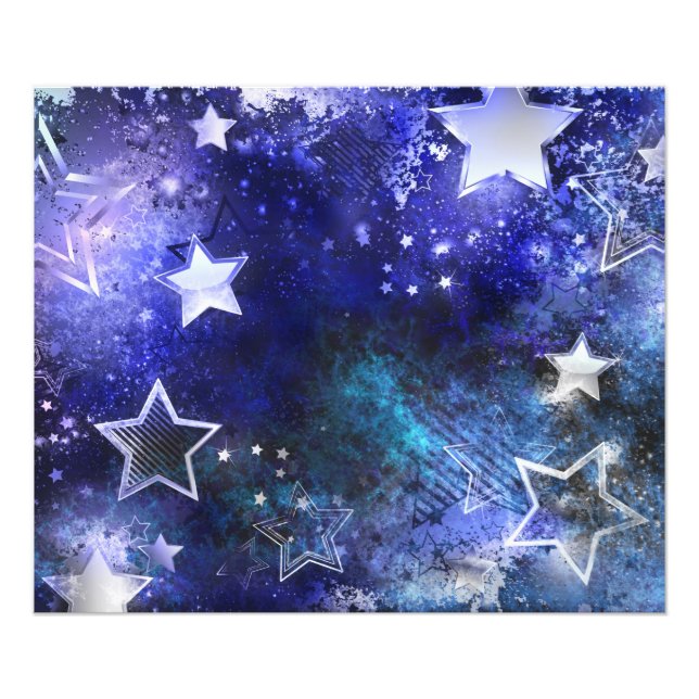 Space Background with Stars Photo Print (Front)