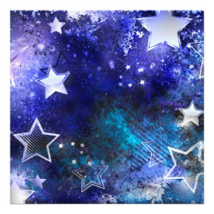 Space Background with Stars Photo Print