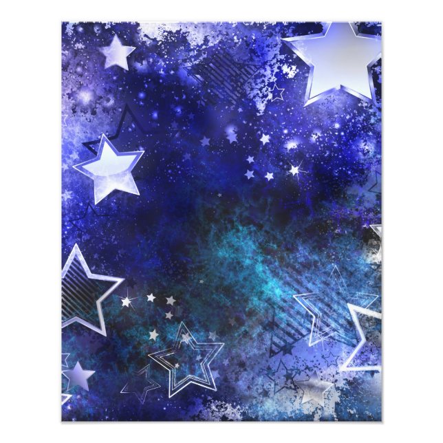 Space Background with Stars Photo Print (Front)