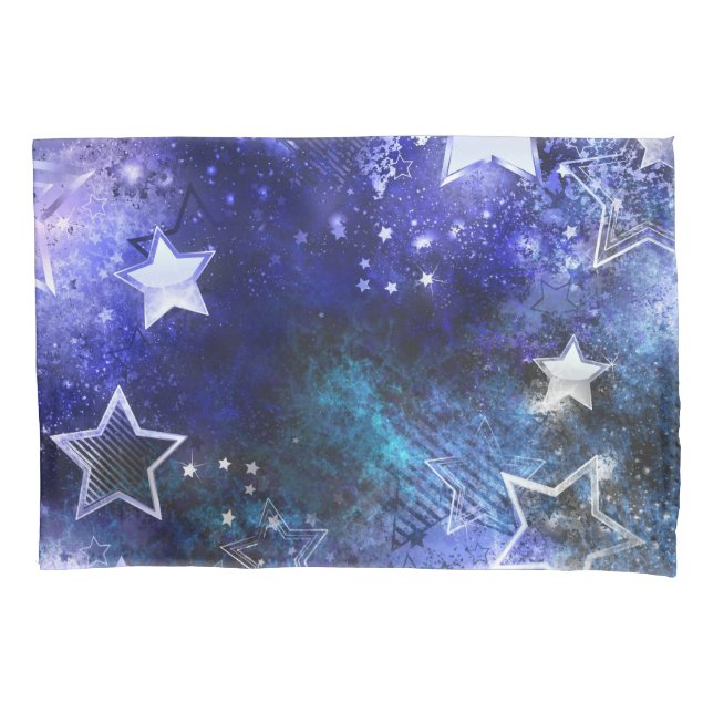 Space Background with Stars Pillowcase (Front-Left)
