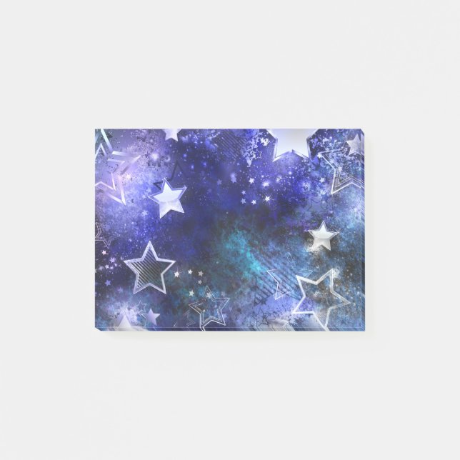 Space Background with Stars Post-it Notes (Front)