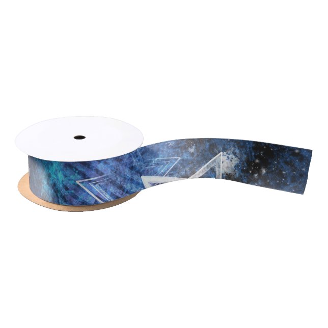 Space Background with Stars Satin Ribbon (Spool)