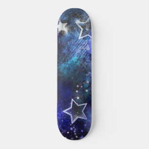 Space Background with Stars Skateboard