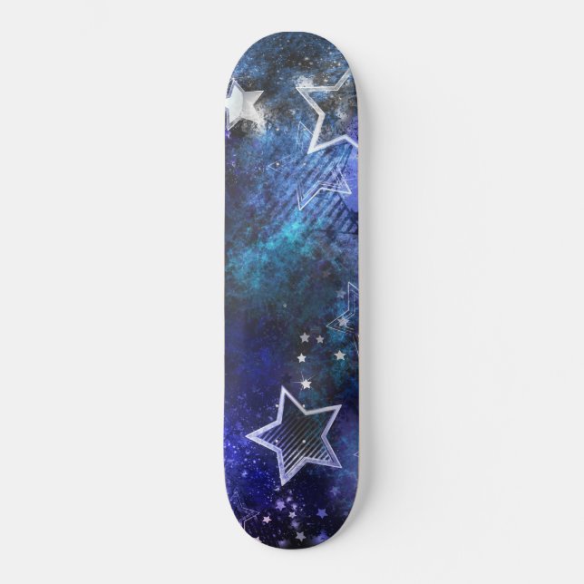 Space Background with Stars Skateboard (Front)