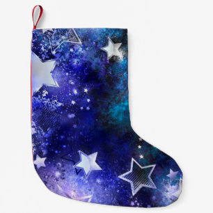 Space Background with Stars Small Christmas Stocking