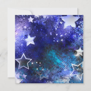 Space Background with Stars Thank You Card
