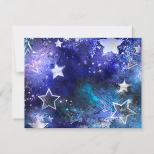 Space Background with Stars Thank You Card