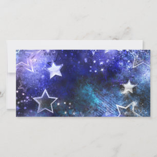 Space Background with Stars Thank You Card