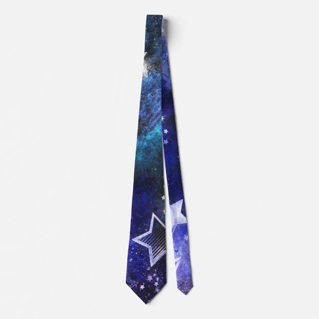 Space Background with Stars Tie (Front)
