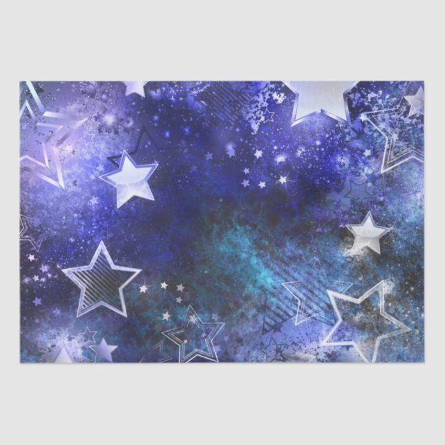 Space Background with Stars Tissue Paper (Front)