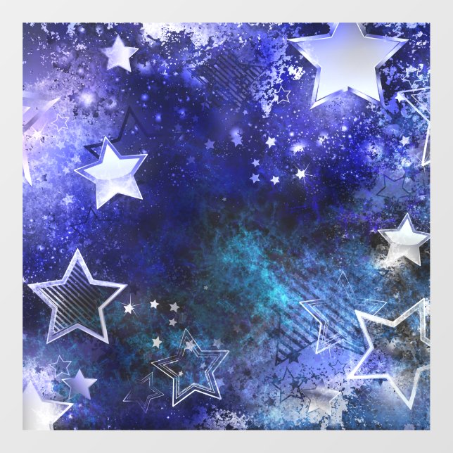 Space Background with Stars Window Cling (Sheet)