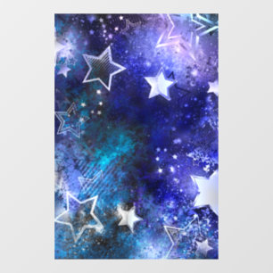 Space Background with Stars Window Cling