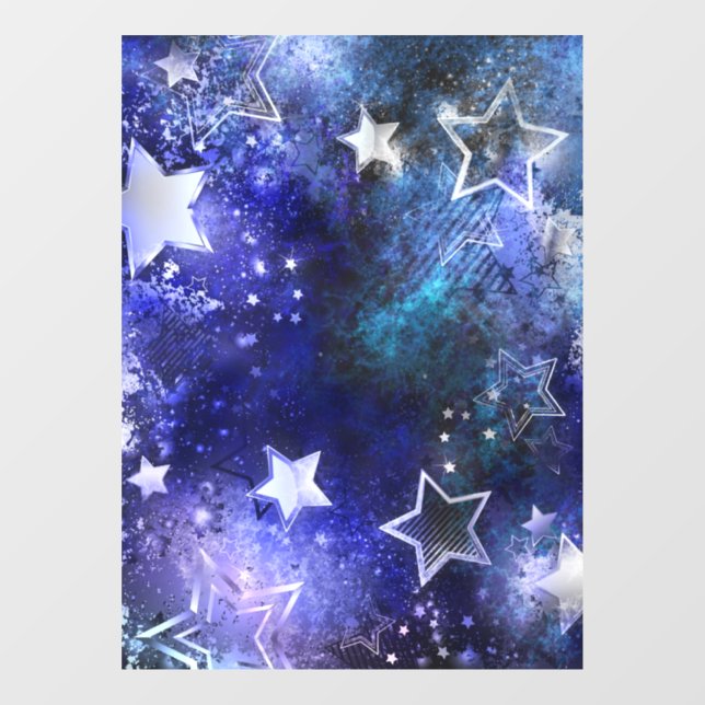Space Background with Stars Window Cling (Sheet)