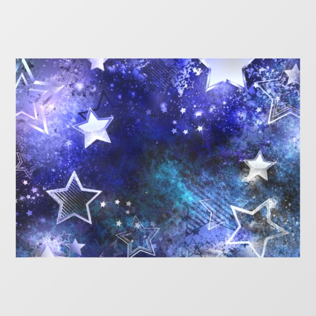 Space Background with Stars Window Cling (Sheet)