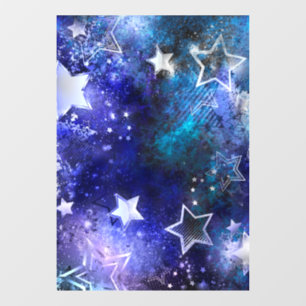 Space Background with Stars Window Cling