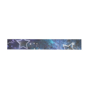 Space Background with Stars Wrap Around Label