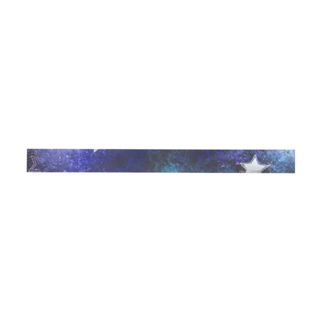 Space Background with Stars Wrap Around Label (Individual)