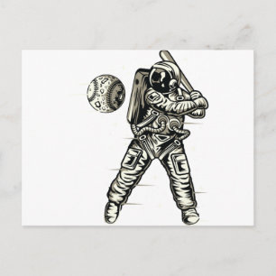 Space Baseball Postcard