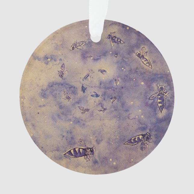 Space Bees Ornament (Front)