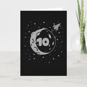 SPACE BIRTHDAY 10 10th Birthday Boy 10 Year Old Card
