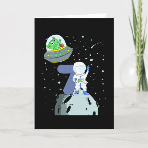SPACE BIRTHDAY 7 7th Birthday Boy Astronaut Card