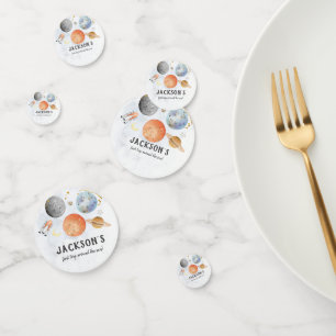 Space birthday confetti