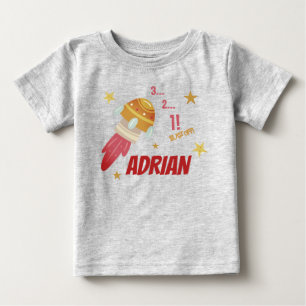 Space Birthday Customisable Shirt