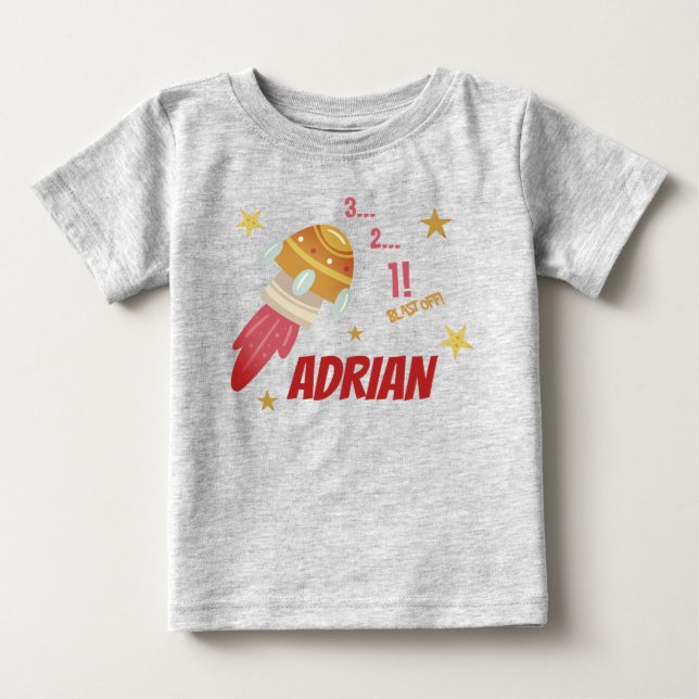 Space Birthday Customisable Shirt (Front)