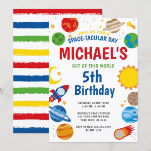 Space Birthday Invitation