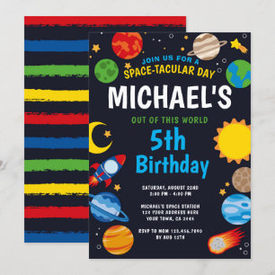 Space Birthday Invitation