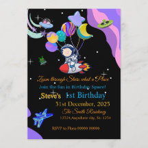 Space Birthday Invitation Card | Any Kid's Age