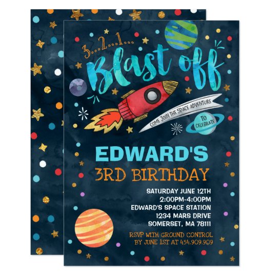 Outer Space Invitations 2