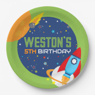 Space Birthday Out of This World Paper Plates