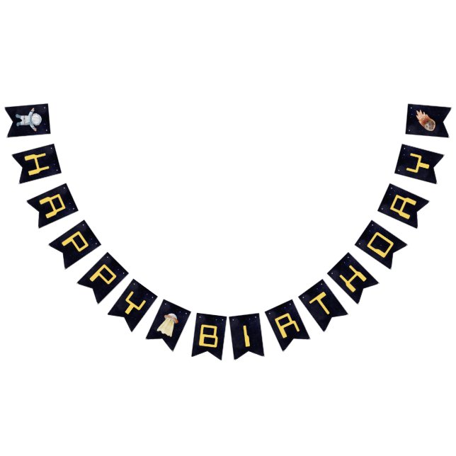 Space Birthday Party First Trip Around The Sun Bunting (All)