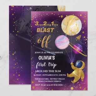 Space Birthday Party Invitation