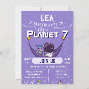 Space Birthday Party Invitation