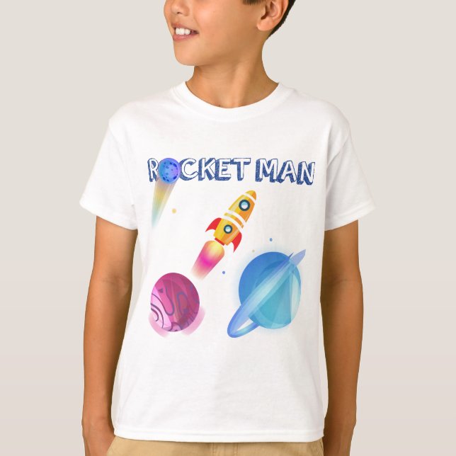 Space Birthday Personalised T-Shirt (Front)