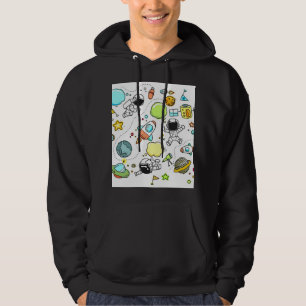  "Space" Black Men's Hoodie 