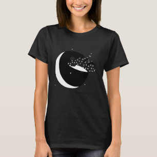 Space Blimp Crescent Moon Cows (Colour Options Ava T-Shirt