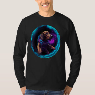 Space Bloodhound Dog Mom Dad Bloodhound 1 T-Shirt