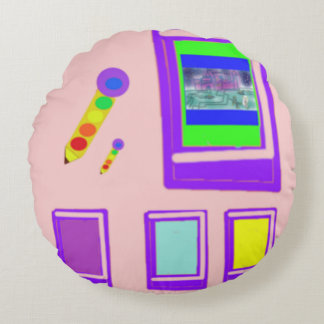 Space Books  Round Cushion