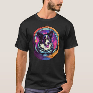 Space Border Collie Dog Mom Dad Border Collie T-Shirt