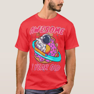 Space Boy Astronaut Awesome at 7 Years Old Birthda T-Shirt